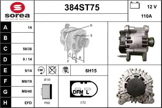 STARTCAR 384ST75 - Alternateur cwaw.fr