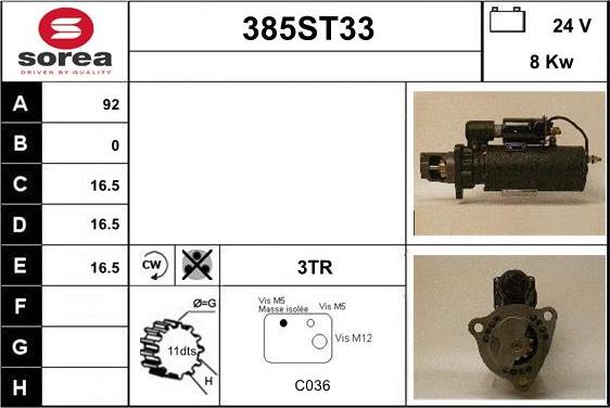 STARTCAR 385ST33 - Démarreur cwaw.fr