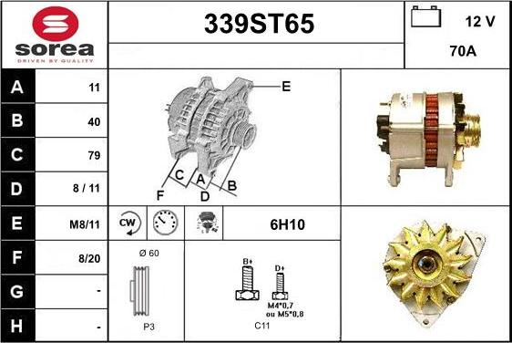 STARTCAR 339ST65 - Alternateur cwaw.fr