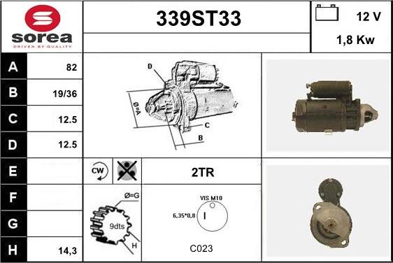 STARTCAR 339ST33 - Démarreur cwaw.fr