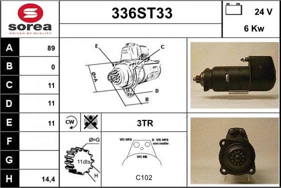 STARTCAR 336ST33 - Démarreur cwaw.fr