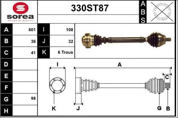 STARTCAR 330ST87 - Arbre de transmission cwaw.fr