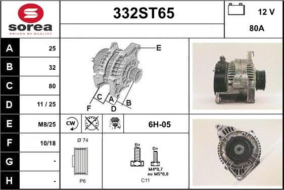 STARTCAR 332ST65 - Alternateur cwaw.fr