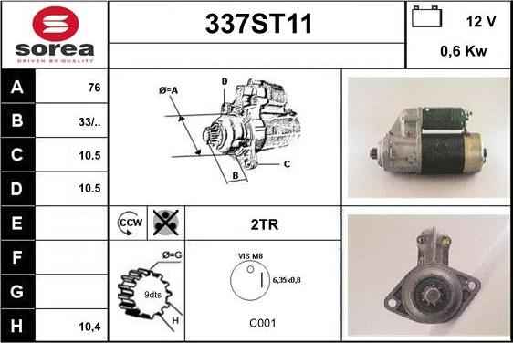 STARTCAR 337ST11 - Démarreur cwaw.fr