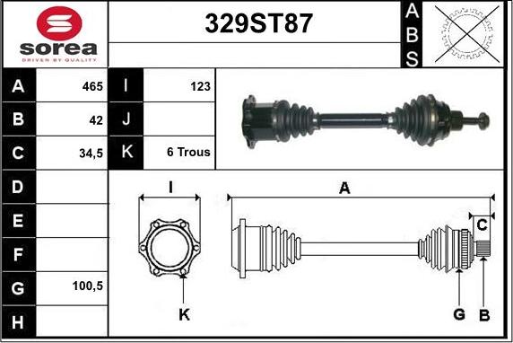 STARTCAR 329ST87 - Arbre de transmission cwaw.fr