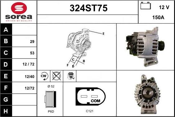 STARTCAR 324ST75 - Alternateur cwaw.fr