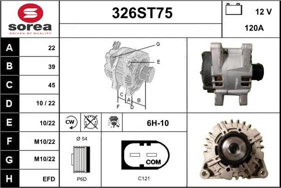 STARTCAR 326ST75 - Alternateur cwaw.fr