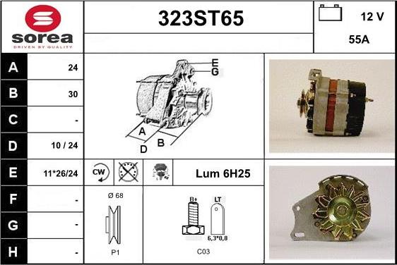 STARTCAR 323ST65 - Alternateur cwaw.fr