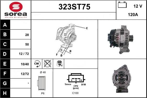 STARTCAR 323ST75 - Alternateur cwaw.fr