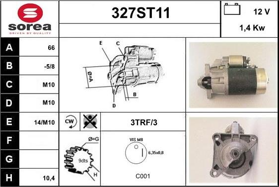 STARTCAR 327ST11 - Démarreur cwaw.fr