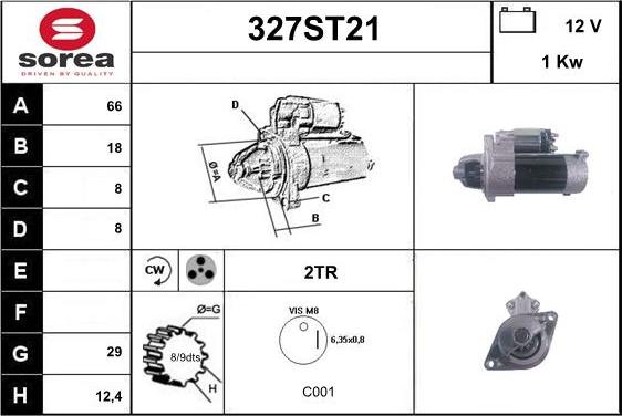 STARTCAR 327ST21 - Démarreur cwaw.fr