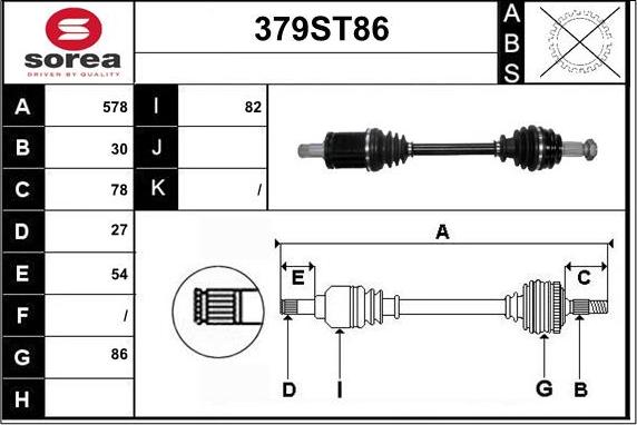 STARTCAR 379ST86 - Arbre de transmission cwaw.fr