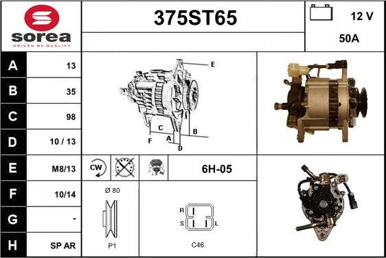 STARTCAR 375ST65 - Alternateur cwaw.fr