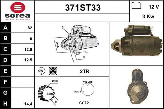 STARTCAR 371ST33 - Démarreur cwaw.fr