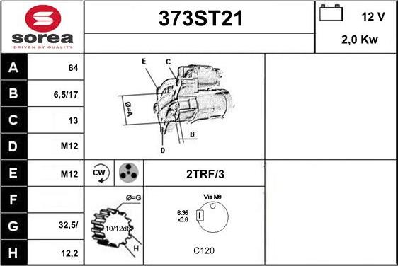 STARTCAR 373ST21 - Démarreur cwaw.fr