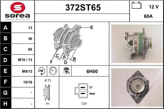 STARTCAR 372ST65 - Alternateur cwaw.fr