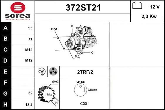 STARTCAR 372ST21 - Démarreur cwaw.fr