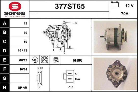 STARTCAR 377ST65 - Alternateur cwaw.fr