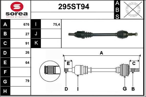 STARTCAR 295ST94 - Arbre de transmission cwaw.fr