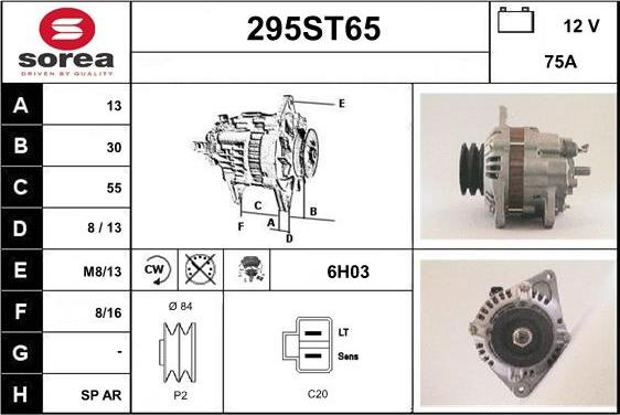 STARTCAR 295ST65 - Alternateur cwaw.fr