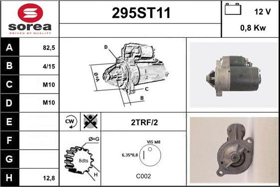 STARTCAR 295ST11 - Démarreur cwaw.fr