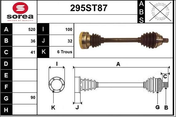 STARTCAR 295ST87 - Arbre de transmission cwaw.fr