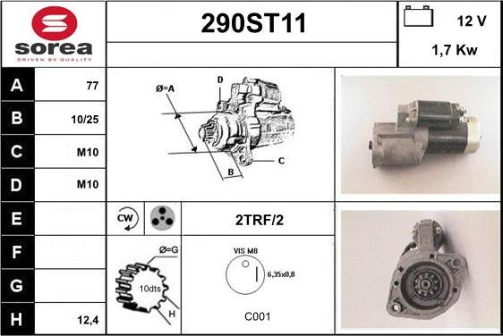 STARTCAR 290ST11 - Démarreur cwaw.fr