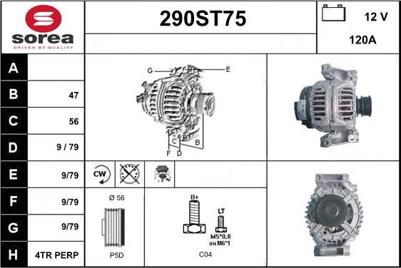 STARTCAR 290ST75 - Alternateur cwaw.fr