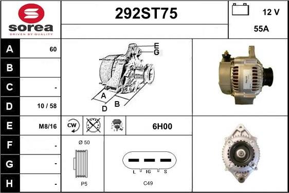 STARTCAR 292ST75 - Alternateur cwaw.fr