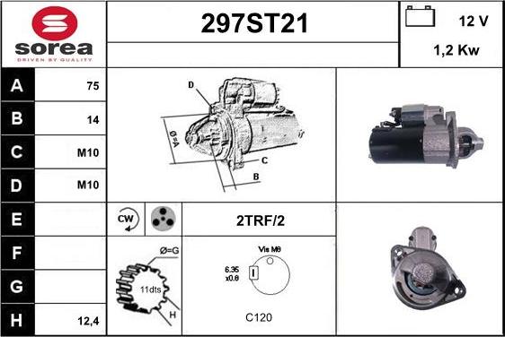 STARTCAR 297ST21 - Démarreur cwaw.fr