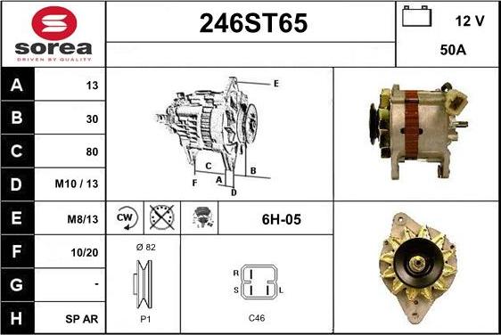 STARTCAR 246ST65 - Alternateur cwaw.fr