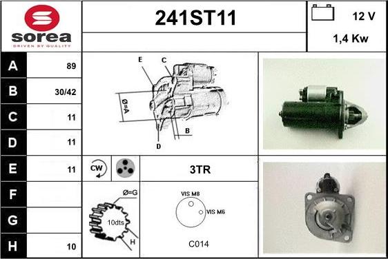 STARTCAR 241ST11 - Démarreur cwaw.fr