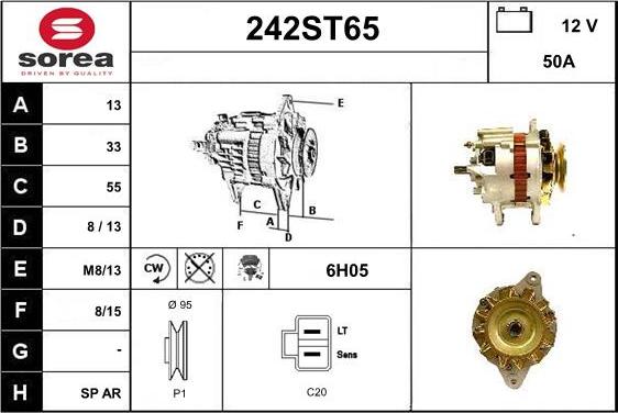 STARTCAR 242ST65 - Alternateur cwaw.fr