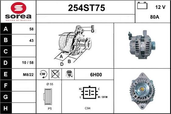 STARTCAR 254ST75 - Alternateur cwaw.fr