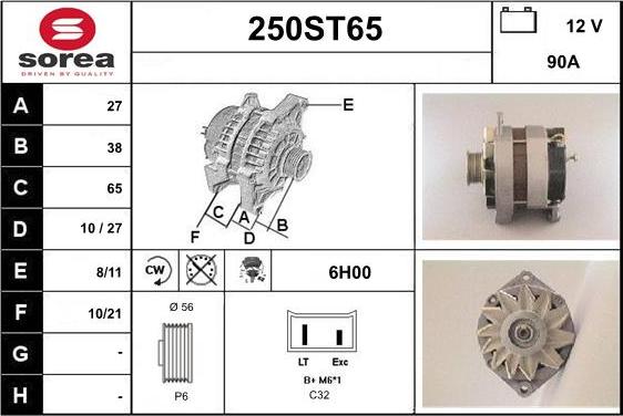 STARTCAR 250ST65 - Alternateur cwaw.fr