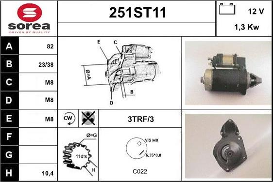 STARTCAR 251ST11 - Démarreur cwaw.fr