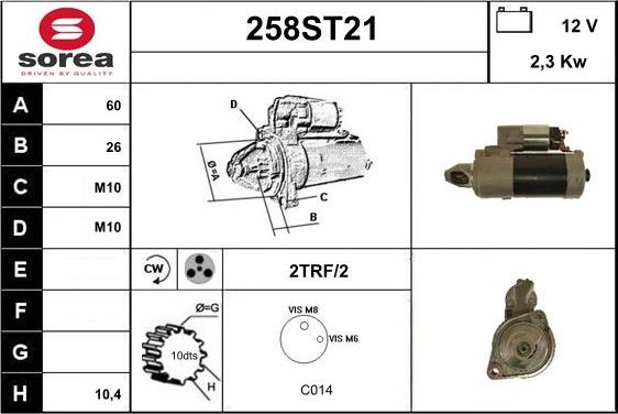 STARTCAR 258ST21 - Démarreur cwaw.fr