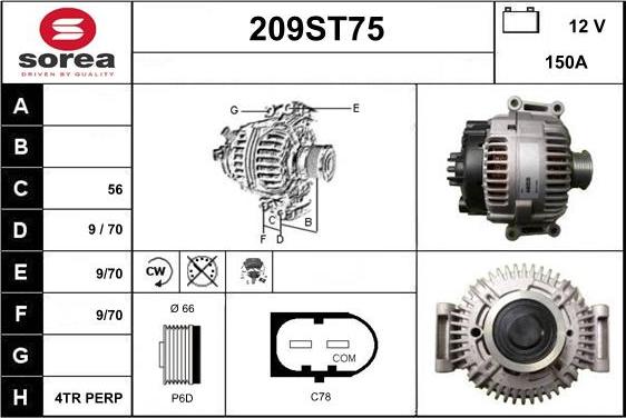 STARTCAR 209ST75 - Alternateur cwaw.fr