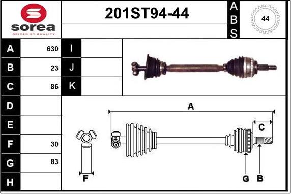 STARTCAR 201ST94-44 - Arbre de transmission cwaw.fr