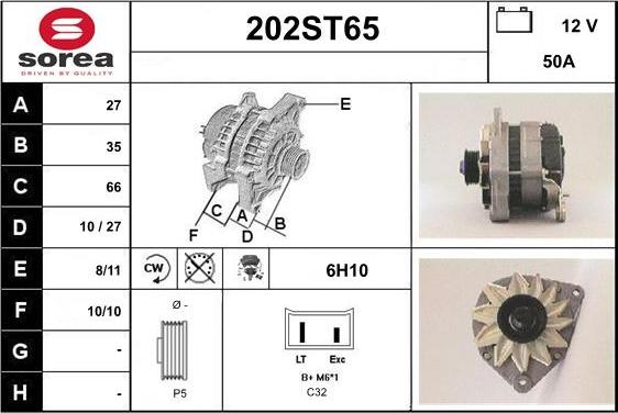 STARTCAR 202ST65 - Alternateur cwaw.fr