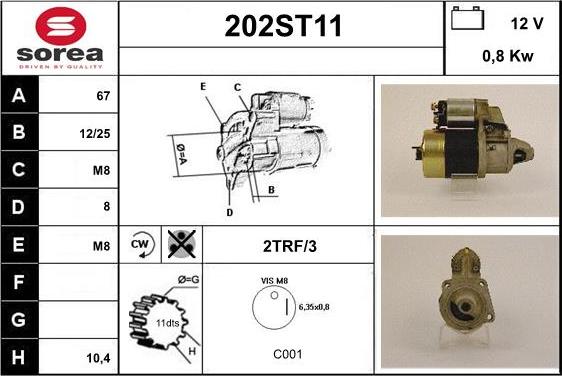 STARTCAR 202ST11 - Démarreur cwaw.fr