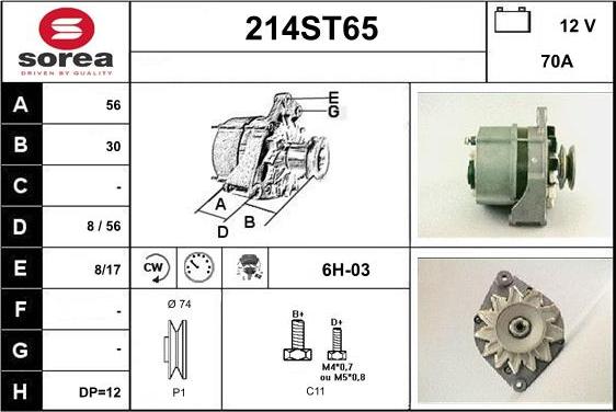 STARTCAR 214ST65 - Alternateur cwaw.fr