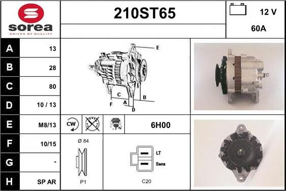 STARTCAR 210ST65 - Alternateur cwaw.fr