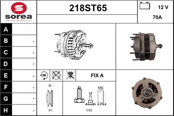 STARTCAR 218ST65 - Alternateur cwaw.fr