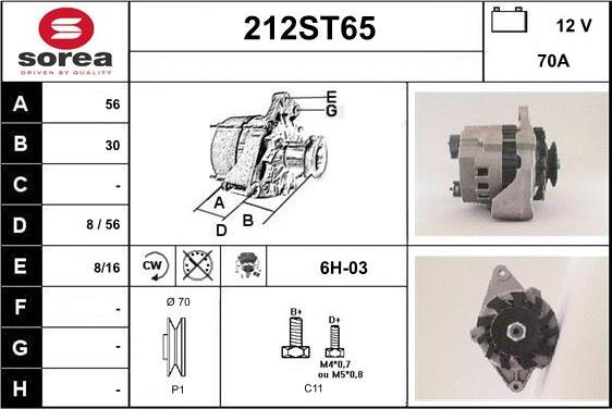 STARTCAR 212ST65 - Alternateur cwaw.fr