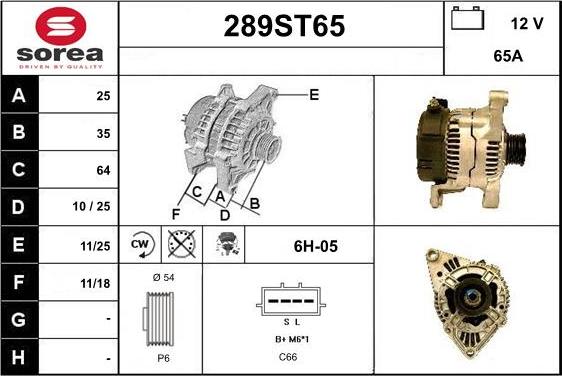 STARTCAR 289ST65 - Alternateur cwaw.fr