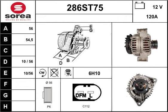 STARTCAR 286ST75 - Alternateur cwaw.fr