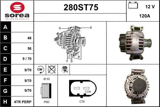 STARTCAR 280ST75 - Alternateur cwaw.fr