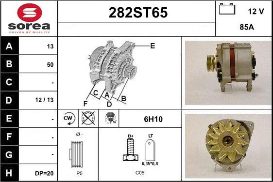 STARTCAR 282ST65 - Alternateur cwaw.fr