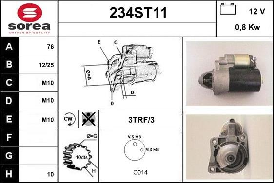 STARTCAR 234ST11 - Démarreur cwaw.fr